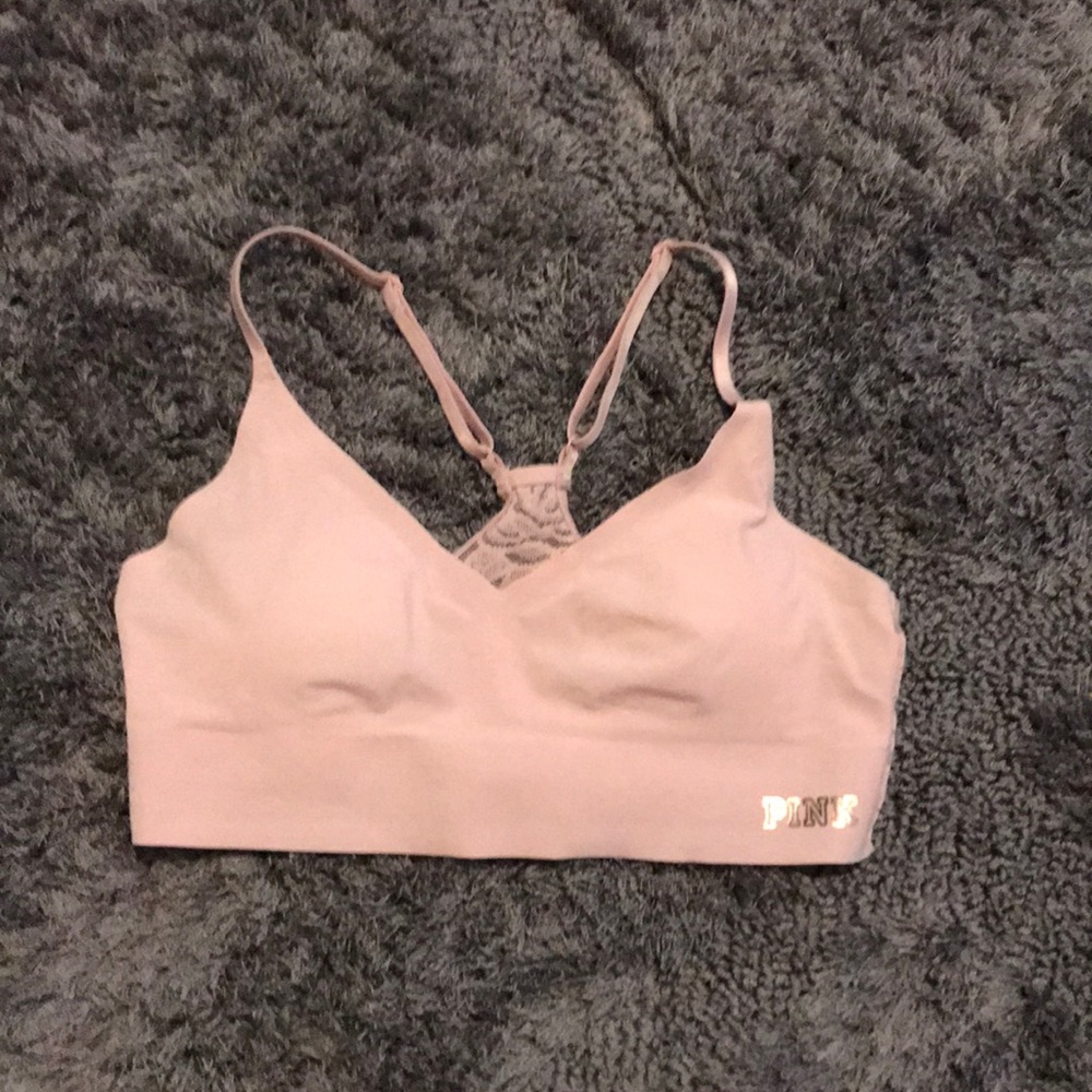 Pink Victoria’s Secret bra let